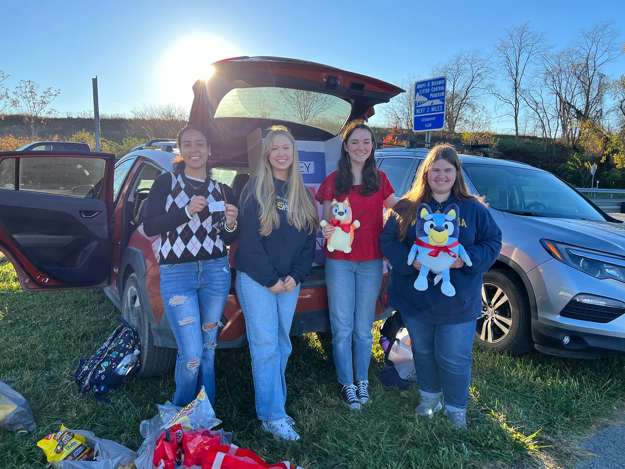 SGA students at the Eastwood Elementary Trunk or Treat.